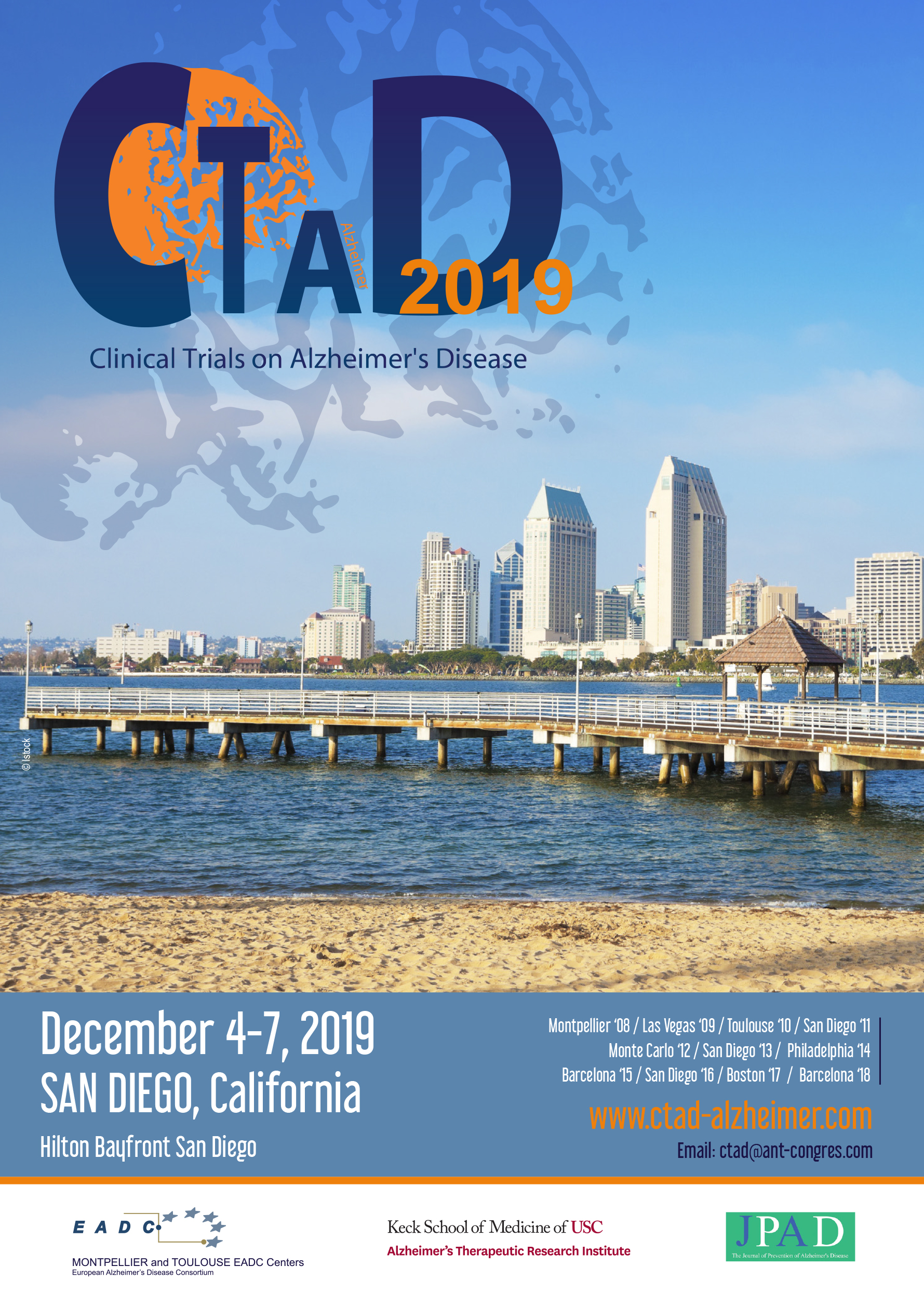 12th Clinical Trials on Alzheimer's Disease CTAD 2019