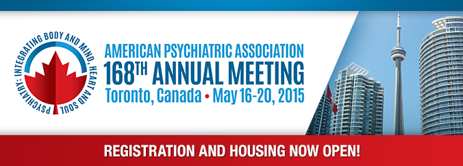 168e Rencontres annuelles de l'association Américaine de Psychiatrie (APA) 2015