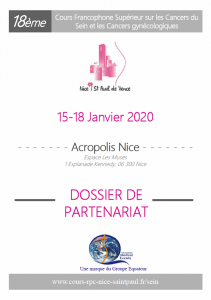 18ème Cours Francophone supérieur sur les Cancers du sein & les Cancers gynécologiques 2020