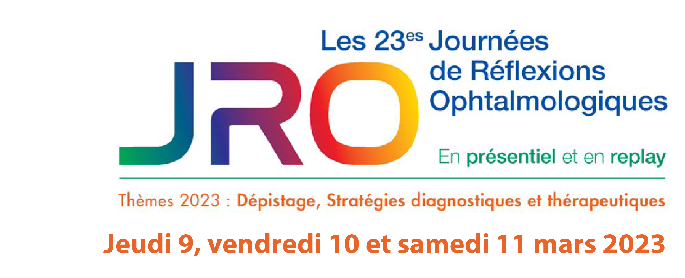 23es Journées de Réflexions Ophtalmologiques - JRO 2023