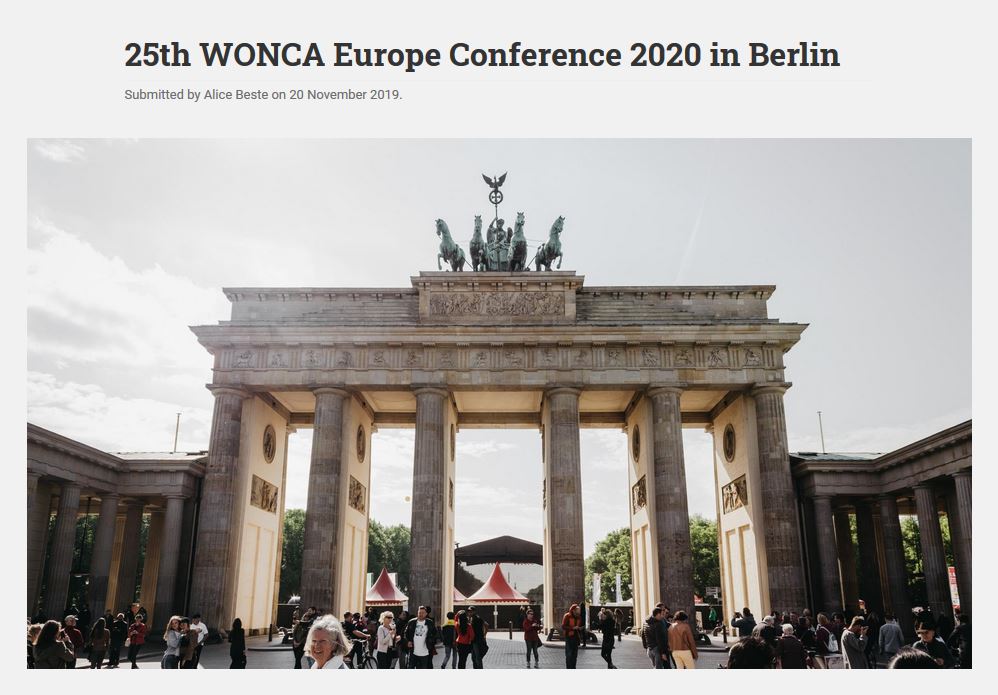 25th WONCA Europe Conference 2020