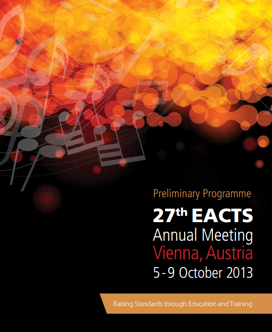 27e Congrès annuel de l'Association Européenne pour la chirurgie cardio-thoracique (EACTS) 2013