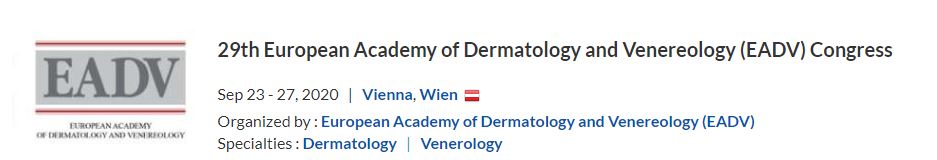 29th European Academy of Dermatology and Venereology  EADV Congress 2020