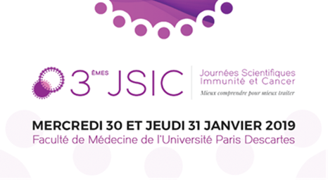 3èmes journées scientifiques immunité et cancer JSIC  2019