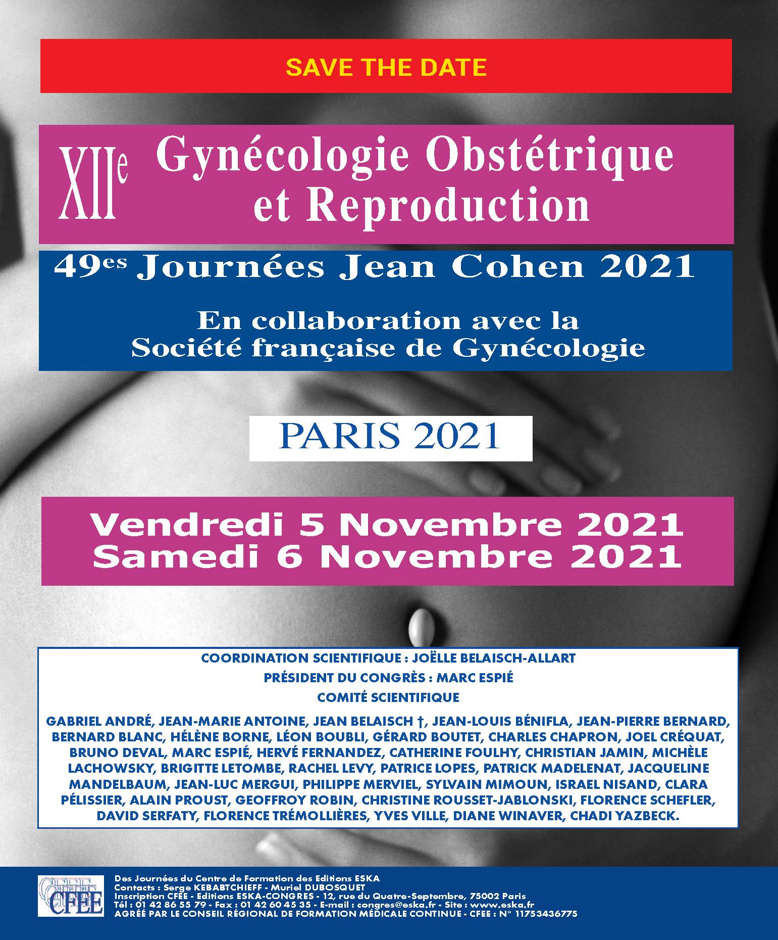 49es Journées Jean Cohen 2021 - Gynécologie obstétrique et reproduction