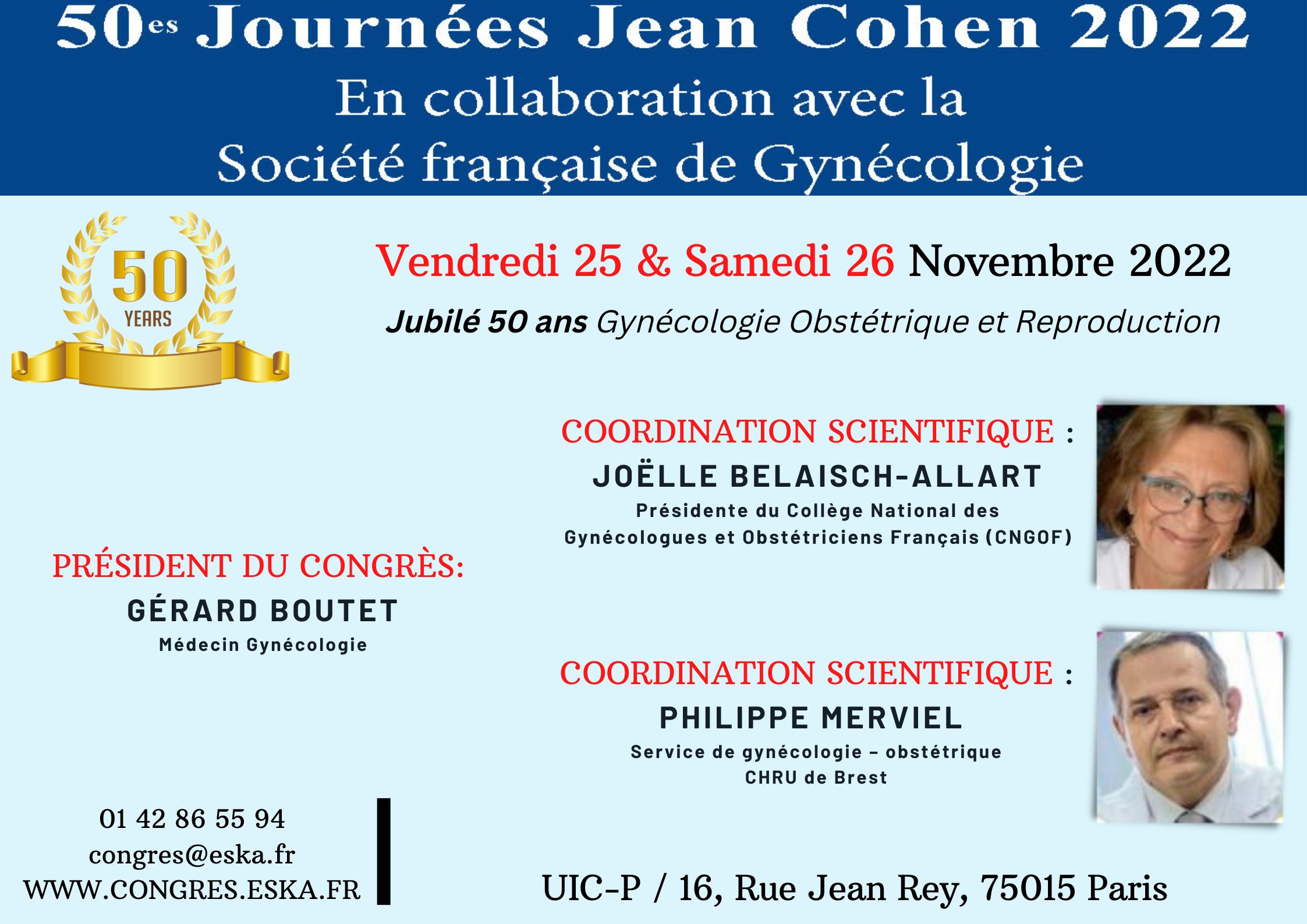 50e Journées Jean Cohen 2022