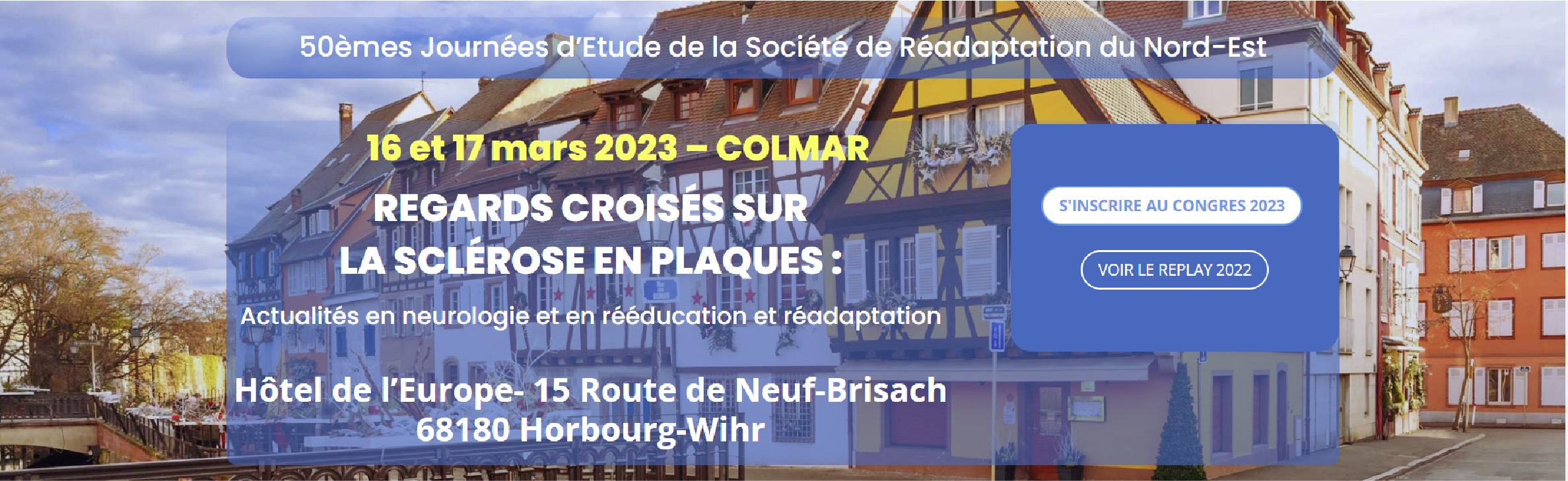 50es journées d'Etude de la Société de Réadaptation du Nord-Est - SORNEST 2023