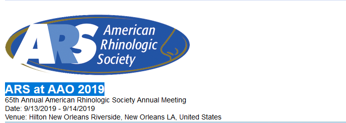 65th Annual American Rhinologic Society Annual Meeting ARS 2019