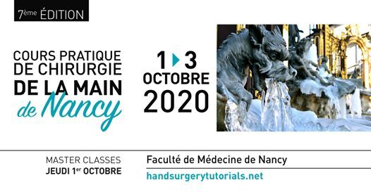 7ème Edition Cours Pratique de Chirurgie de la Main -Master Classes- 2020