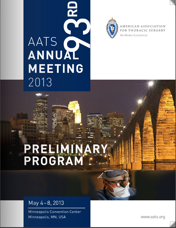 93e Congrès Annuel de l'Association Américaine de Chirurgie Thoracique (AATS) 2013