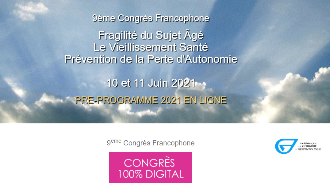 9e Congrès Fragilité du Sujet Âgé SFGG 2021