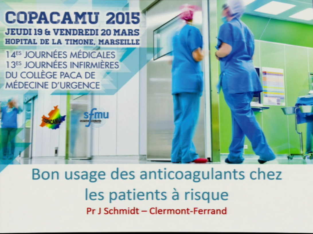 COPACAMU 2015 - Bon usage des anticoagulants chez les patients à risque