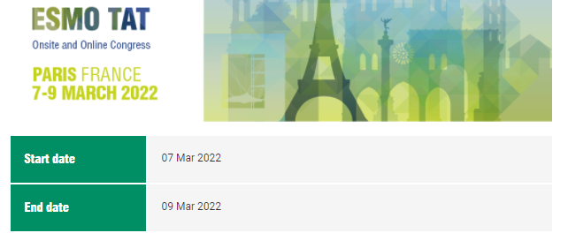 ESMO Targeted Anticancer Therapies Congress TAT 2022