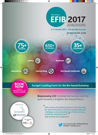 europe's leading event for the biobased economy (EFIB) 2017