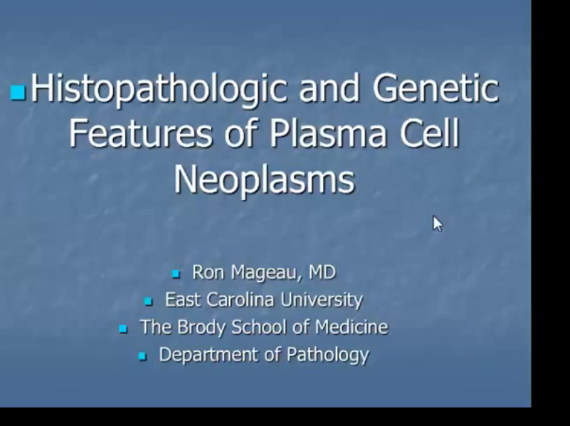 Histopathologic and Genetic Features of Plasma Cell Neoplasms