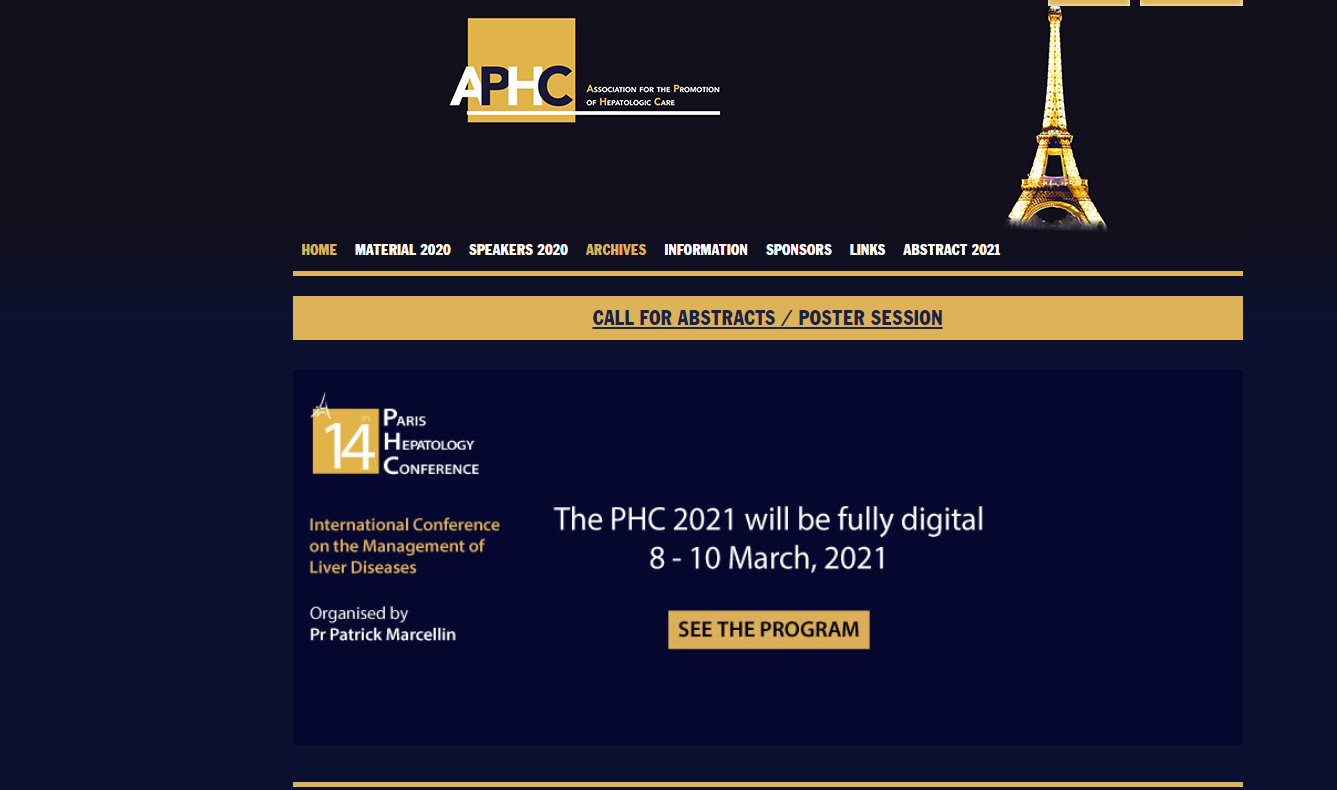 INTERNATIONAL PARIS HEPATOLOGY CONFERENCE PHC 2021