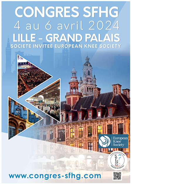 Journées de Printemps de la Société Française de la Chirurgie Hanche et Genou - SFHG 2024