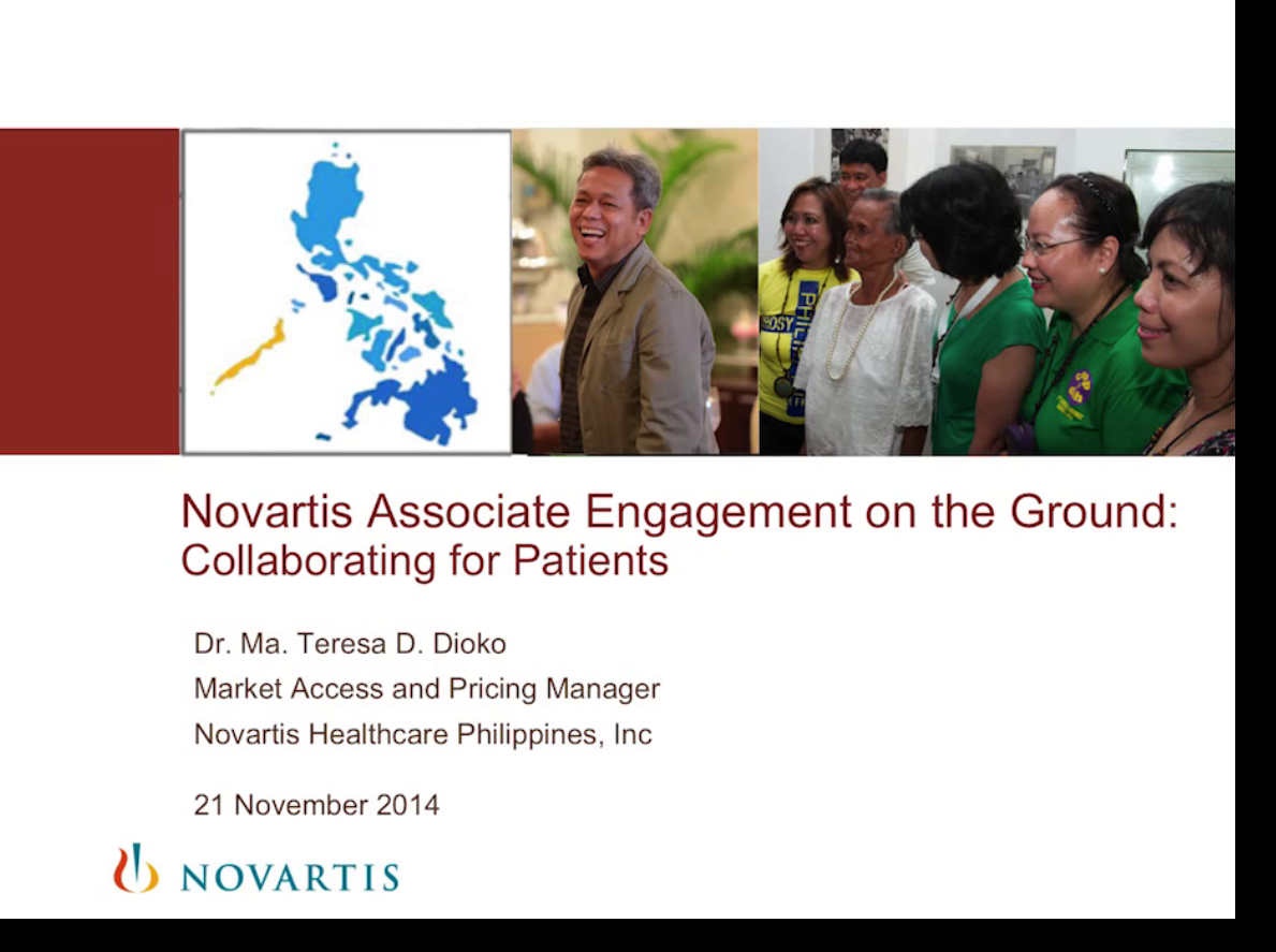 Novartis Associate Engagement on the Ground : Collaborating for Patients