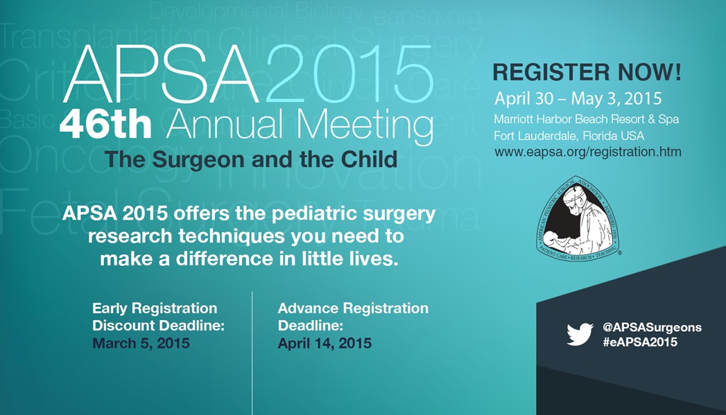 Rencontres annuelles de l'Association Américaine de Chirurgie Pédiatrique 2015