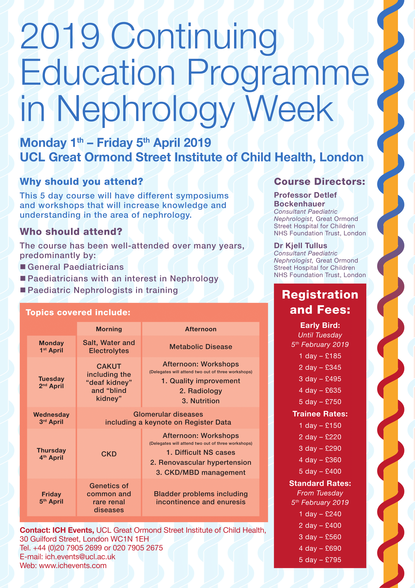 UCL Continuing Education Programme in Nephrology Week 2019
