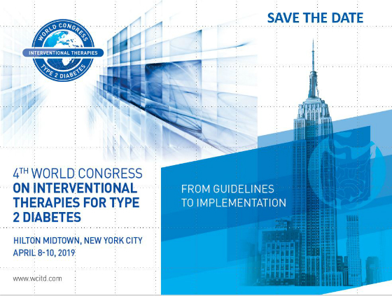 World Congress on Interventional Therapies for Type 2 Diabetes 2019 (WCITD 2019)
