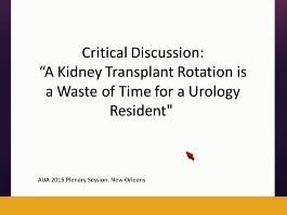 Le système de rotation américain pour les transplantations de rein est-il une perte de temps pour un patient résident en service d'urologie ?