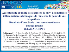 Acceptabilité et utilité des examens de suivi des maladies inflammatoires chroniques de l'intestin (MICI), le point de vue des patients : résultats d'une étude transversale nationale multicentrique (étude ACCEPT)