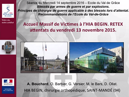 Accueil massif de victimes à l'HIA Bégin : Retour d'expérience des attentats à Paris du vendredi 13 novembre 2015