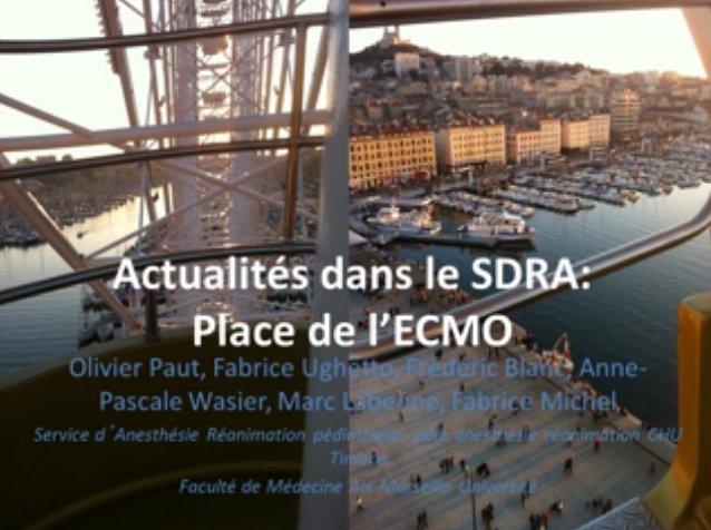 Actualités dans le SDRA - Place de l'ECMO - 2015