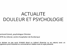 Actualités : Douleur et Psychologie