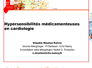 Actualités en hypersensibilité médicamenteuse en cardiologie
