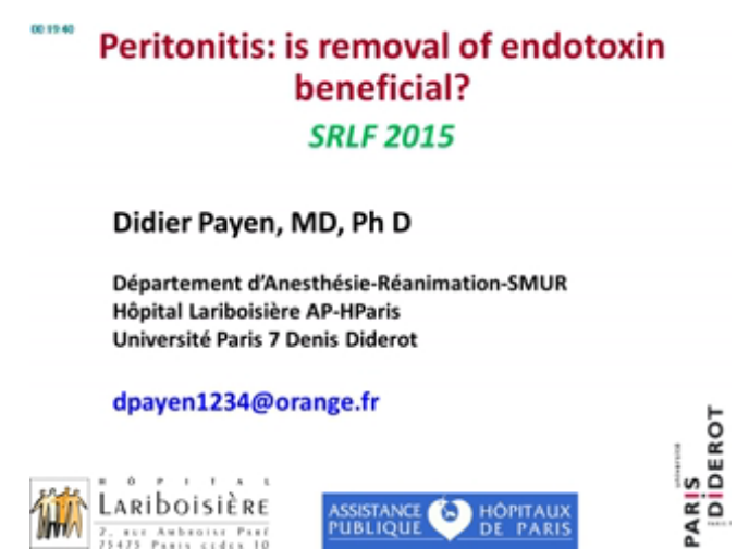 Actualités en pathologies digestives - Péritonite l'épuration des endotoxines est-elle finalement bénéfique ? 2015