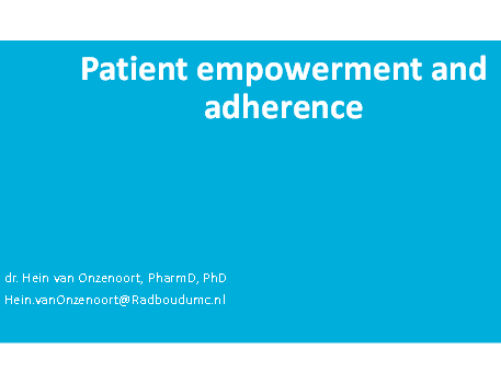 Adherence and patient involvement