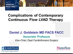 Symposium des Professions Paramédicales - Vue d'ensemble et gestion des complications d'une assistance circulatoire mécanique : saignements gastro-intestinaux, infection, thrombose