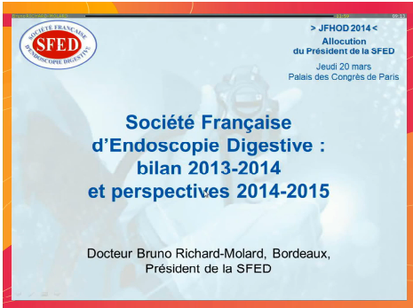 Allocution du President de la SFED Bruno RICHARD-MOLARD aux JFHOD 2014