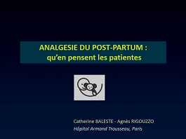 Analgésie du post-partum à la maternité de Trousseau