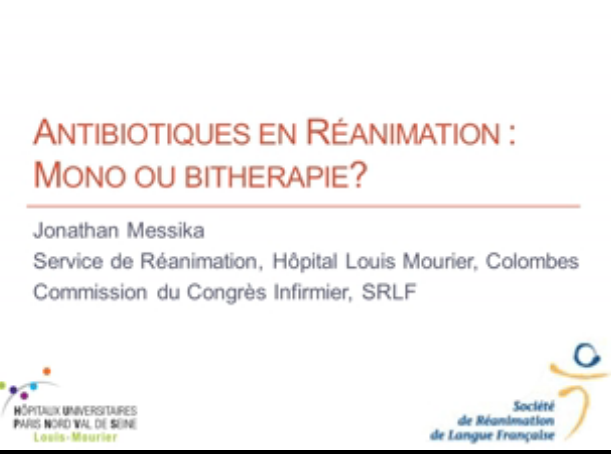 Antibiothérapie - Mono ou bithérapie - 2015