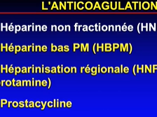 Anticoagulation du filtre