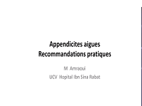 Appendicites aiguës : Conclusions