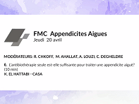 Appendicites aiguës : L'antibiothérapie est elle suffisante?