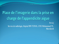 Appendicites aiguës : Place de l'imagerie
