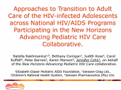 Approaches to care for the HIV-infected adolescents across national HIV/AIDS programs participating in the New Horizons advancing paediatric HIV care collaborative Approaches to care for the HIV-infected adolescents across national HIV/AIDS programs participating in the New Horizons advancing paediatric HIV care collaborative
