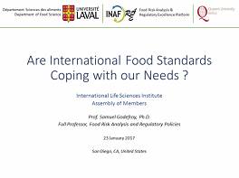 Are International Food Standards Coping with Our Needs