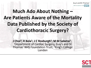 Are Patients Aware of the Mortality Data Published by the Society of Cardiothoracic Surgery? Are Patients Aware of the Mortality Data Published by the Society of Cardiothoracic Surgery?