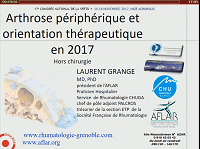 Arthrose périphérique et orientation thérapeutique en 2017 Arthrose périphérique et orientation thérapeutique en 2017