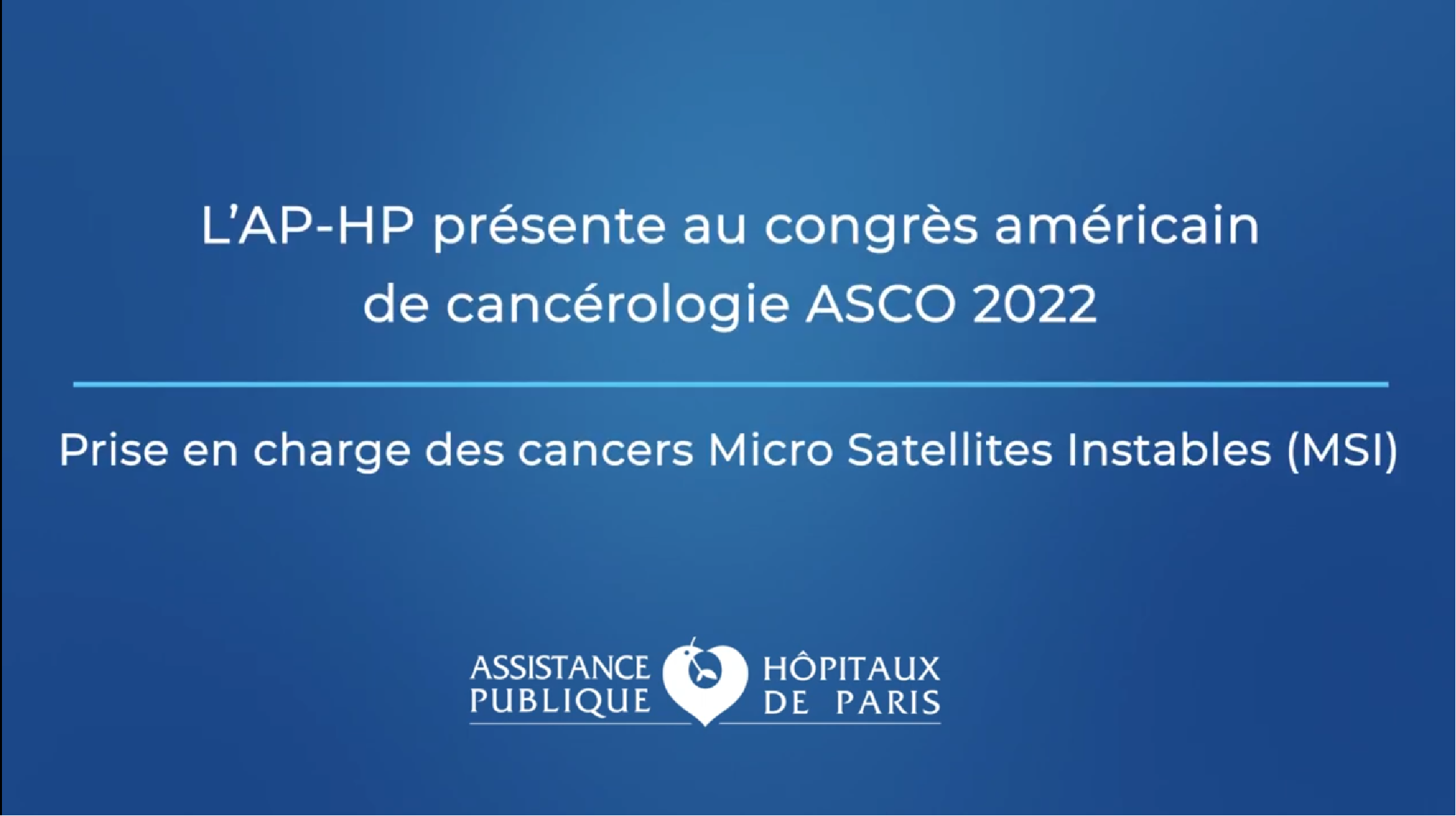 ASCO 2022 Prise en charge des cancers MSI