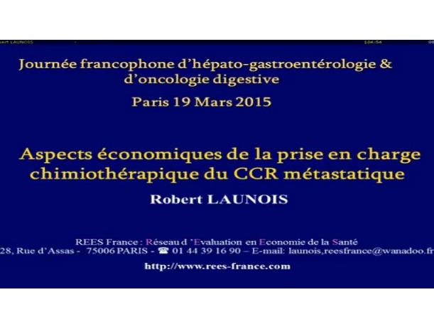 Aspects économiques de la prise en charge chimiothérapique du CCR métastatique Aspects économiques de la prise en charge chimiothérapique du CCR métastatique