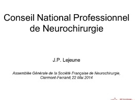 ASSEMBLEE GENERALE de la SFNC - Création du CNP