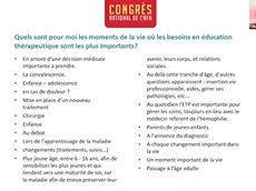 Atelier : ETP : les bénéfices tout au au long de sa vie Atelier : ETP : les bénéfices tout au au long de sa vie