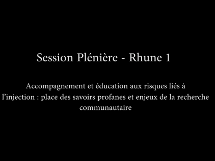 ATHS 2015 : Accompagnement et éducation aux risques liés à l’injection
